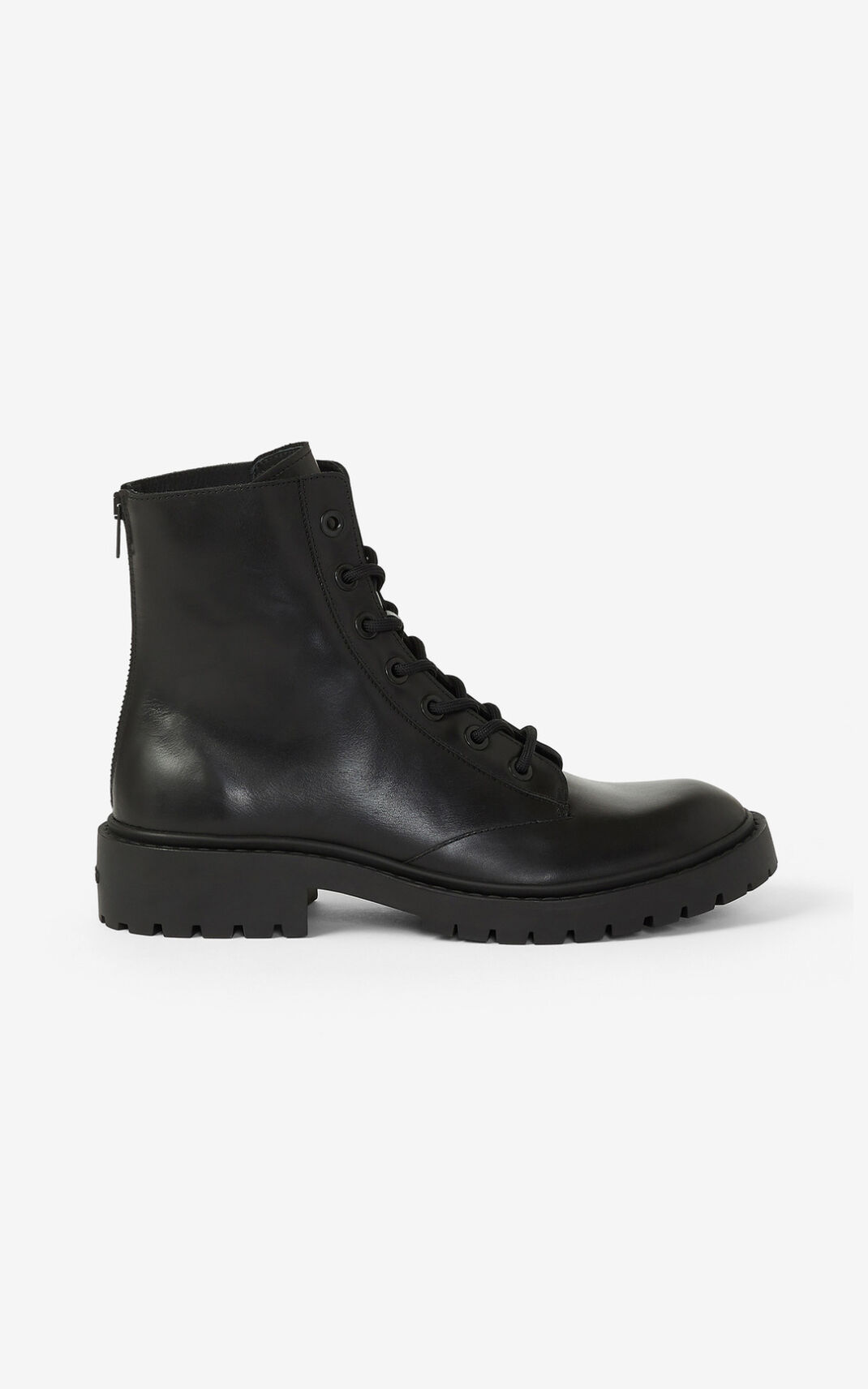 Botas Kenzo Lace up Cuero Pike ankle Hombre Negras - SKU.4141811